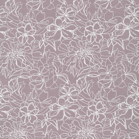 Westfalenstoffe Halbleinen "Blumen" mauve