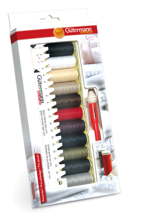 Gütermann Nähfaden-Set, inkl. Handmaß und Nahttrenner