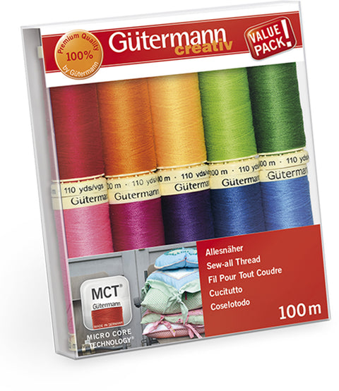 Gütermann Nähfaden-Set Allesnäher "Leuchtend"