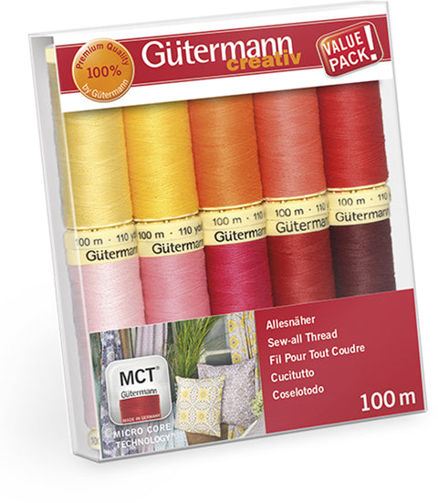 Gütermann Nähfaden-Set Allesnäher "Rot/Gelb"