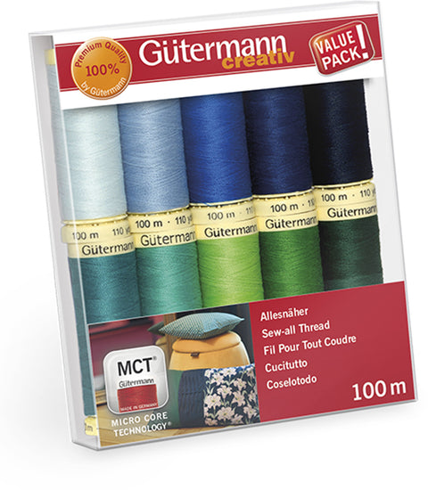Gütermann Nähfaden-Set Allesnäher "Blau/Grün"