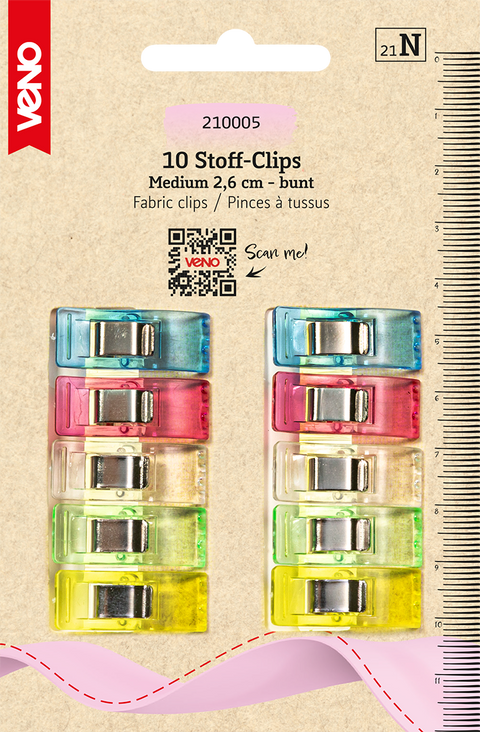 Veno Stoff Clips, 10 Stück