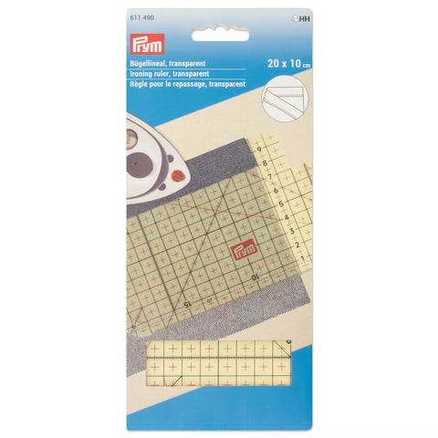 Prym Bügellineal transparent 20x10cm