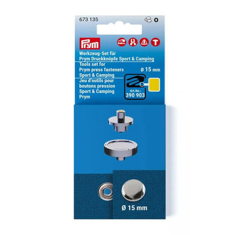 Prym Werkzeug-Set Druckknöpfe Sport & Camping, 15 mm