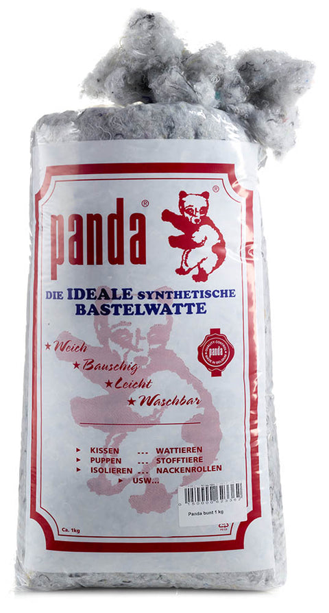 Panda Füllwatte 1kg bunt