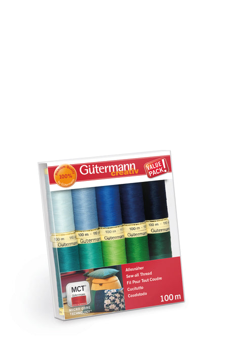 Gütermann Nähfaden-Set Allesnäher "Blau/Grün"